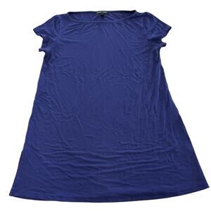 Eileen Fisher Tunic Womens X Small Blue Knit‎ Shift Oversized Jersey